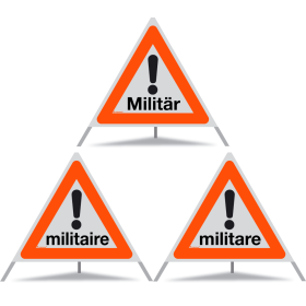TRIOPAN Faltsignal 90 R1 Reflektierend Kombi mit Etui (Militär - militaire - militare) TRIOPAN Faltsignal 90 R1 Reflektierend Kombi mit Etui (Militär - militaire - militare)