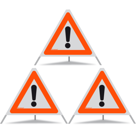 TRIOPAN Faltsignal 60 R1 Reflektierend mit Etui (3x Andere Gefahren)