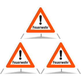 TRIOPAN Faltsignal 60 Tagesleuchtend mit Etui (3x Feuerwehr) TRIOPAN Faltsignal 60 Tagesleuchtend mit Etui (3x Feuerwehr)