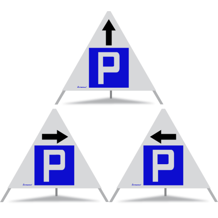 TRIOPAN Faltsignal 70 R1 Reflektierend Kombi mit Etui (3x Parkieren gestattet)
