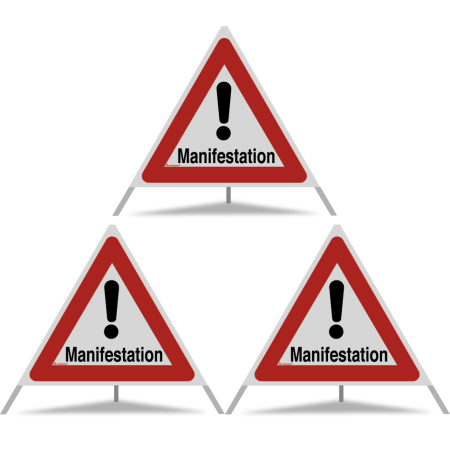 TRIOPAN Faltsignal 90 R2 Retro-reflektierend mit Etui (3x Manifestation)