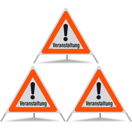 TRIOPAN Faltsignal 90 R1 Reflektierend mit Etui (3x Veranstaltung)