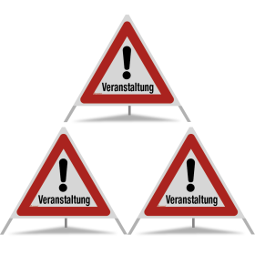 TRIOPAN Faltsignal 70 R2 Retro-reflektierend mit Etui (3x Veranstaltung)