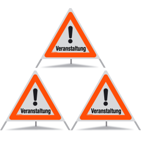 TRIOPAN Faltsignal 70 R1 Reflektierend mit Etui (3x Veranstaltung)