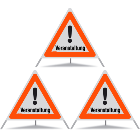 TRIOPAN Faltsignal 70 R1 Reflektierend mit Etui (3x Veranstaltung)