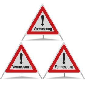 TRIOPAN Faltsignal 70 R2 Retro-reflektierend mit Etui (3x Vermessung)