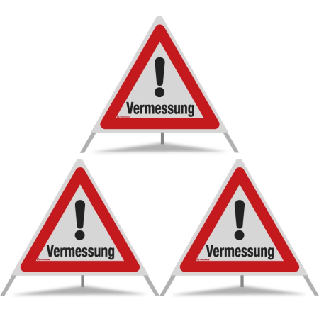 TRIOPAN Faltsignal 70 R2 Retro-reflektierend mit Etui (3x Vermessung)