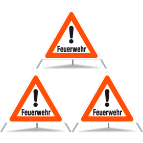 TRIOPAN Faltsignal 90 Tagesleuchtend mit Etui (3x Feuerwehr) TRIOPAN Faltsignal 90 Tagesleuchtend mit Etui (3x Feuerwehr)