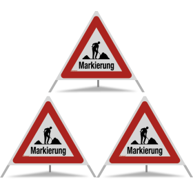 TRIOPAN Faltsignal 90 R2 Retro-reflektierend mit Etui (3x Markierung)