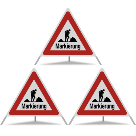 TRIOPAN Faltsignal 90 R2 Retro-reflektierend mit Etui (3x Markierung)