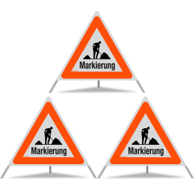 TRIOPAN Faltsignal 90 R1 Reflektierend mit Etui (3x Markierung)