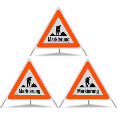 TRIOPAN Faltsignal 90 R1 Reflektierend mit Etui (3x Markierung)