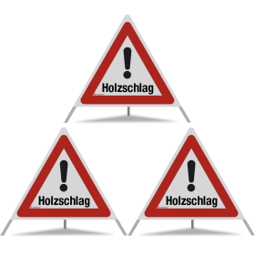 TRIOPAN Faltsignal 70 R2 Retro-reflektierend mit Etui (3x Holzschlag)