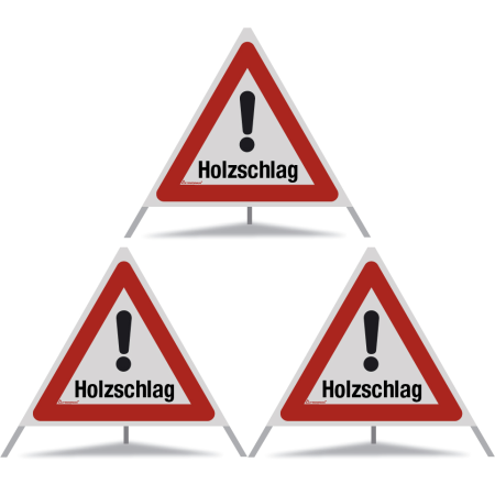 TRIOPAN Faltsignal 70 R2 Retro-reflektierend mit Etui (3x Holzschlag)