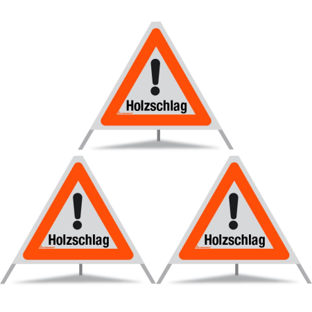 TRIOPAN Faltsignal 70 R1 Reflektierend mit Etui (3x Holzschlag)