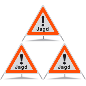 TRIOPAN Faltsignal 70 R1 Reflektierend mit Etui (3x Jagd)