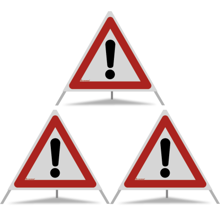 TRIOPAN Faltsignal 70 R2 Retro-reflektierend mit Etui (3x Andere Gefahren)