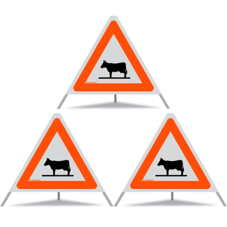 TRIOPAN Faltsignal 60 R1 Reflektierend mit Etui (3x Tiere)