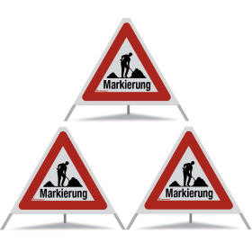 TRIOPAN Faltsignal 60 R2 Retro-reflektierend mit Etui (3x Markierung)