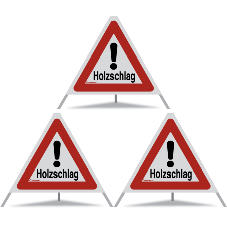 TRIOPAN Faltsignal 60 R2 Retro-reflektierend mit Etui (3x Holzschlag)