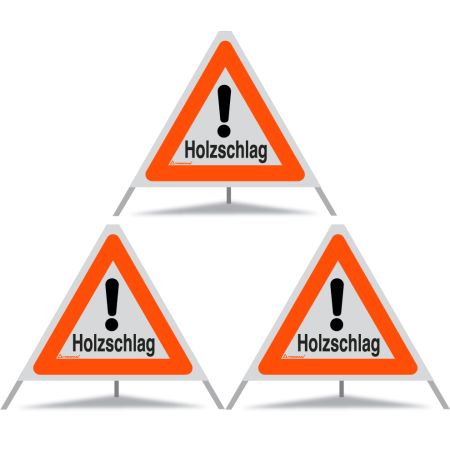 TRIOPAN Faltsignal 60 R1 Reflektierend mit Etui (3x Holzschlag)