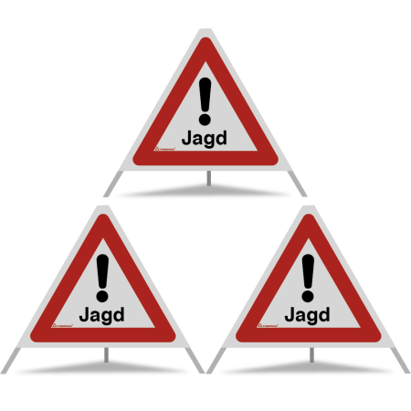 TRIOPAN Faltsignal 60 R2 Retro-reflektierend mit Etui (3x Jagd)