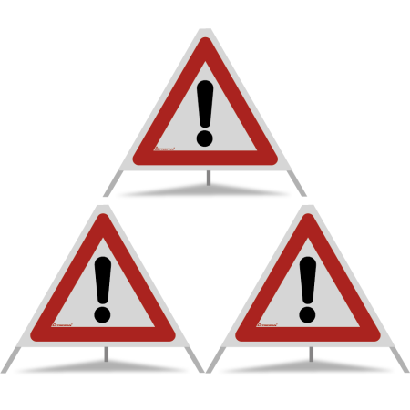 TRIOPAN Faltsignal 60 R2 Retro-reflektierend mit Etui (3x Andere Gefahren)