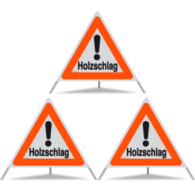 TRIOPAN Faltsignal 90 R1 Reflektierend mit Etui (3x Holzschlag)