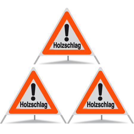 TRIOPAN Faltsignal 90 R1 Reflektierend mit Etui (3x Holzschlag)