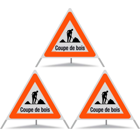 TRIOPAN Faltsignal 90 R1 Reflektierend mit Etui (3x Coupe de bois)