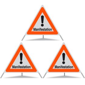 TRIOPAN Faltsignal 90 R1 Reflektierend mit Etui (3x Manifestation)