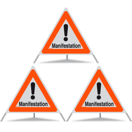 TRIOPAN Faltsignal 90 R1 Reflektierend mit Etui (3x Manifestation)