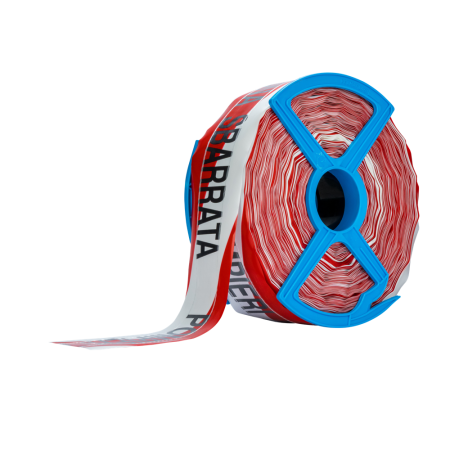 Absperrband 250m r/w Fadenverstärkt Text: (POMPIERI ZONA SBARRATA)