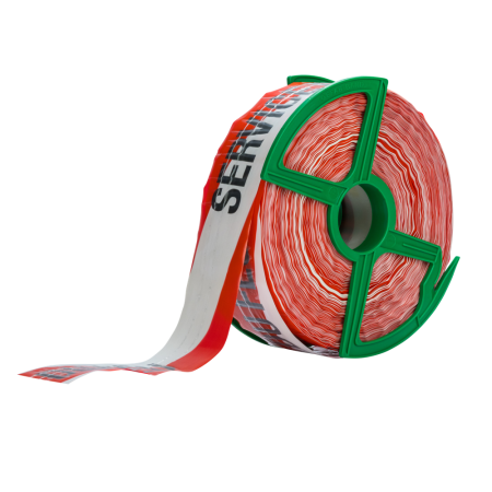 Absperrband 250m r/w "SERVICE DU FEU" Fadenverstärkt